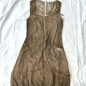 Brown Sleeveless Dress